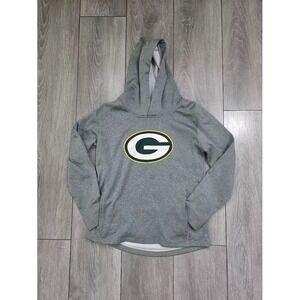 Green Bay Packers Gray Hoodie Fleece Pullover Youth 6/7 Outer Stuff NFL
